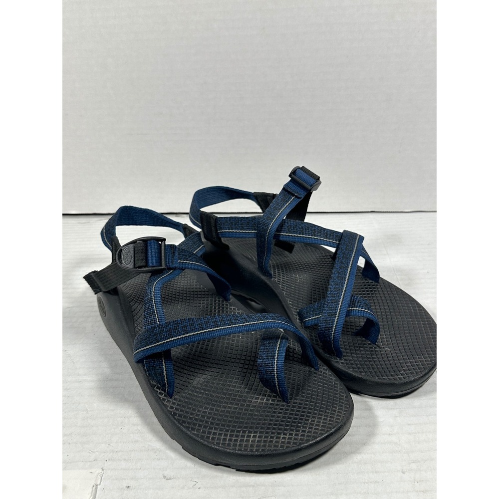 Chaco Mens Z/Cloud 2 Blue Black Adjustable Strap Toe Loop Hiking Sandals Size 11